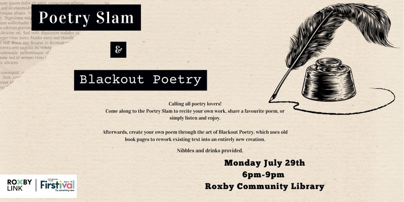 Poetry Slam and Blackout Poetry Night 