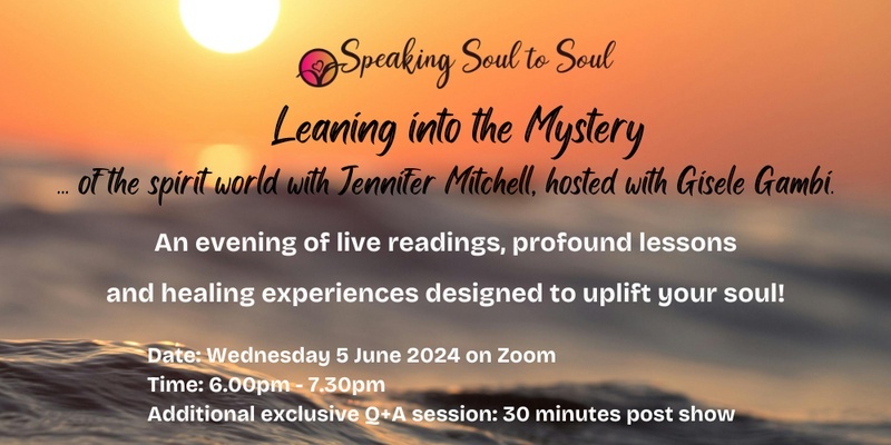 Speaking Soul to Soul - Leaning into the Mystery