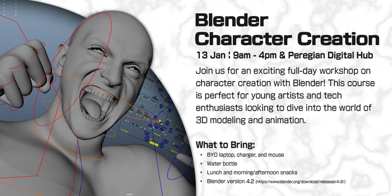 Peregian Digital Hub: Create Your Own Character in Blender for Begginers