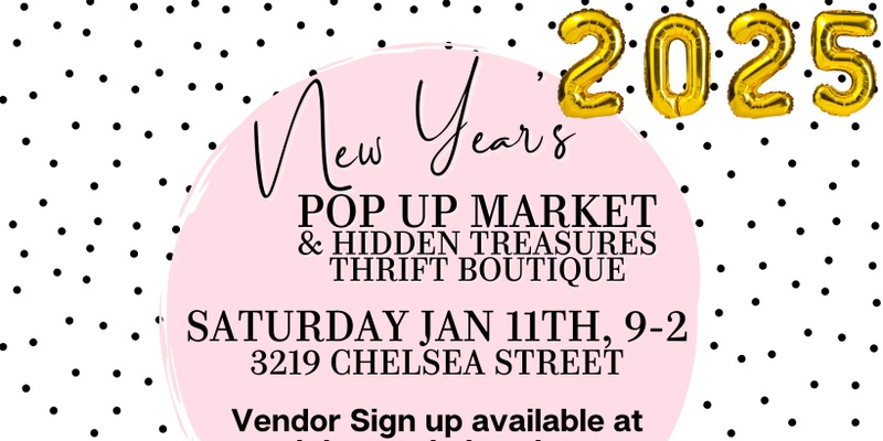 New Years Pop Up Market Vendor Sign Up