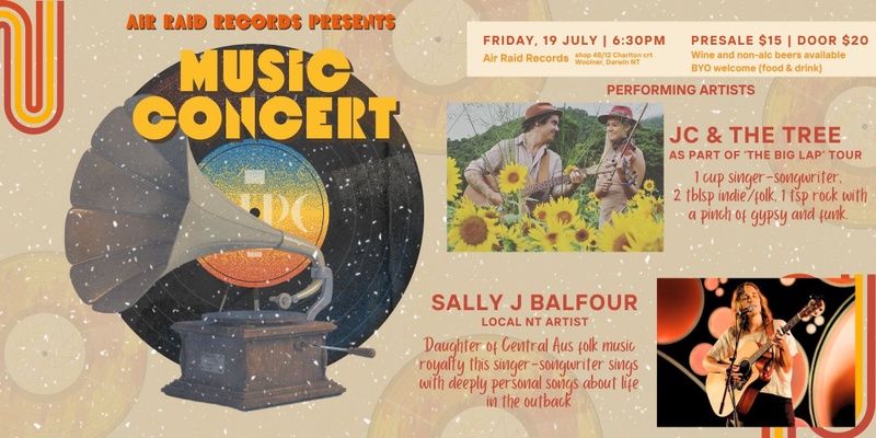 Live Music with JC & the Tree + Sally J Balfour