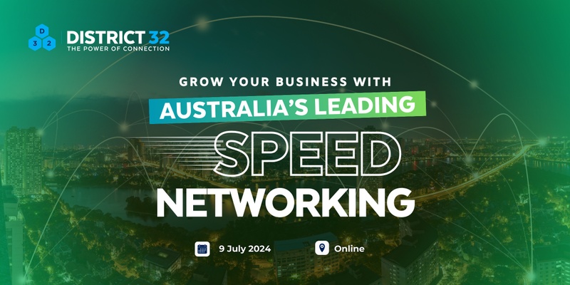 Australia’s Leading Speed Networking Event – Online – Tue 9 July