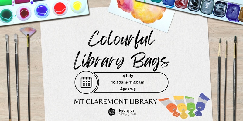 July School Holidays: Colourful Library Bags