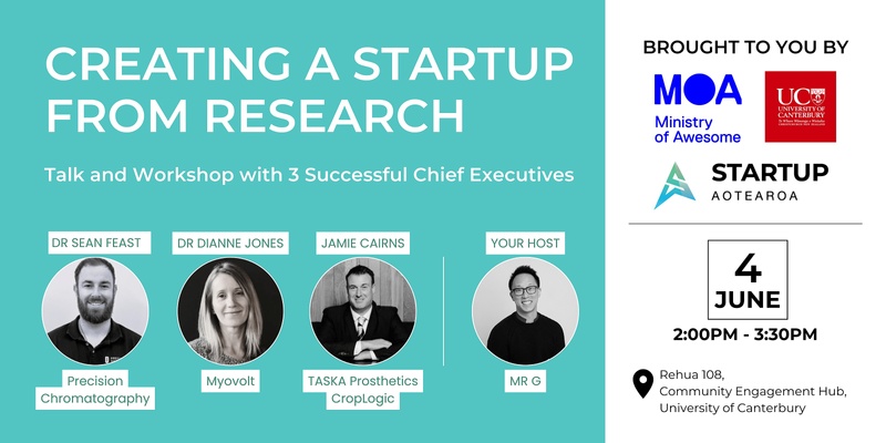Creating a Startup from Research, Talk and Workshop with 3 Successful Chief Executives