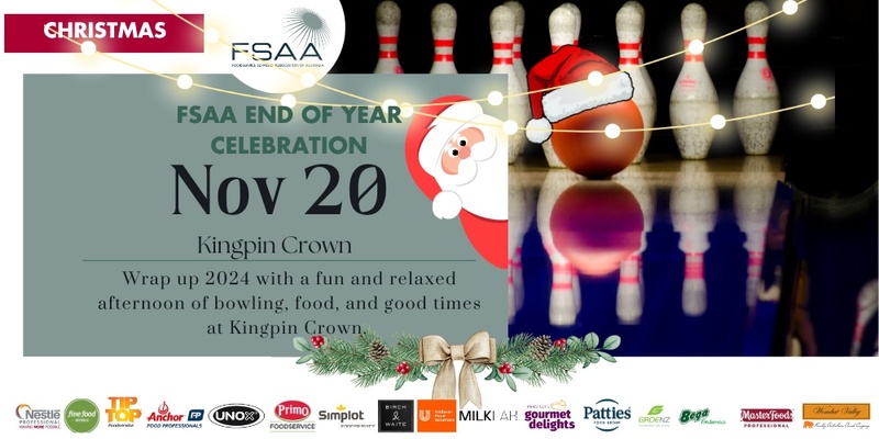 Celebrate the Season: FSAA End of Year Christmas Event at Kingpin Crown Melbourne