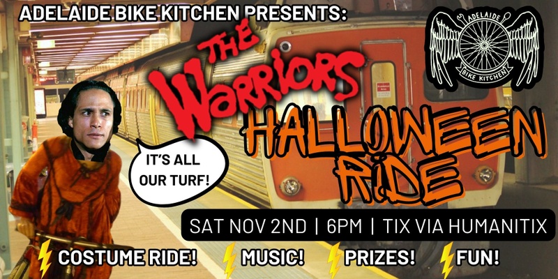 Adelaide Bike Kitchen Halloween Ride 2024 - The Warriors Edition