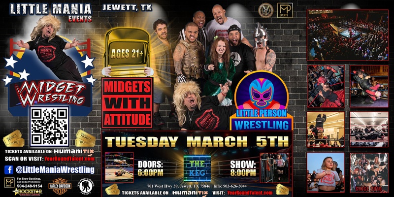 Jewett, TX -- Midgets With Attitude: Little Mania Rips Through the Ring!