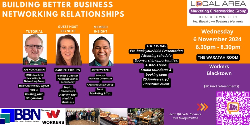 6 November Blacktown City Networking (BBN) - Building Better Business Relationships