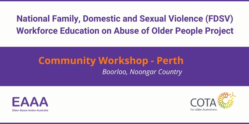 Community consultation workshop - Perth WA