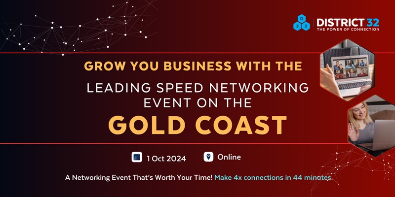 Gold Coast's Leading Speed Networking Event – Online – Tue 01 Oct