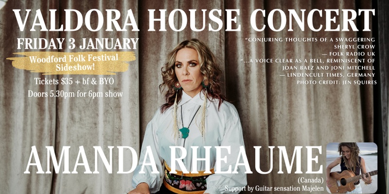 Valdora House Concert featuring Amanda Rheaume (Canada) and Majelen