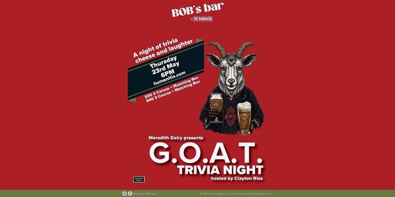 G.O.A.T. Trivia presented by Meredith Dairy