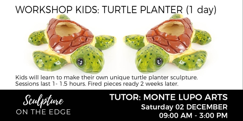 WORKSHOP KIDS: Turtle Planter with Monte Lupo Arts Saturday 02 December