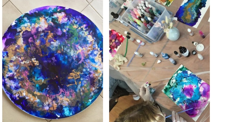 Alcohol ink art Workshop