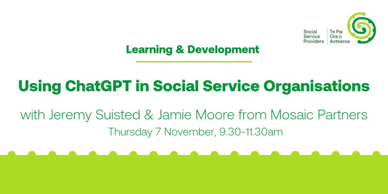 Using ChatGPT in Social Service Organisations | online workshop - 7 Nov 2024