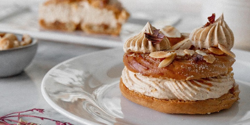 Vegan Paris-Brest (Choux pastry and hazelnut praline cream)- Ma Petite Patisserie Baking class