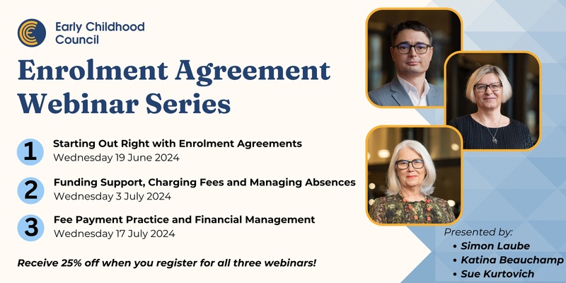 Enrolment Agreement and Advisory Webinar Series