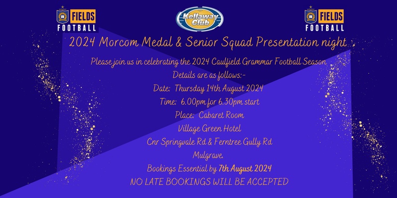 Caulfield Grammar 2024 Morcom Medal & Senior Squad Football Presentation Nights 