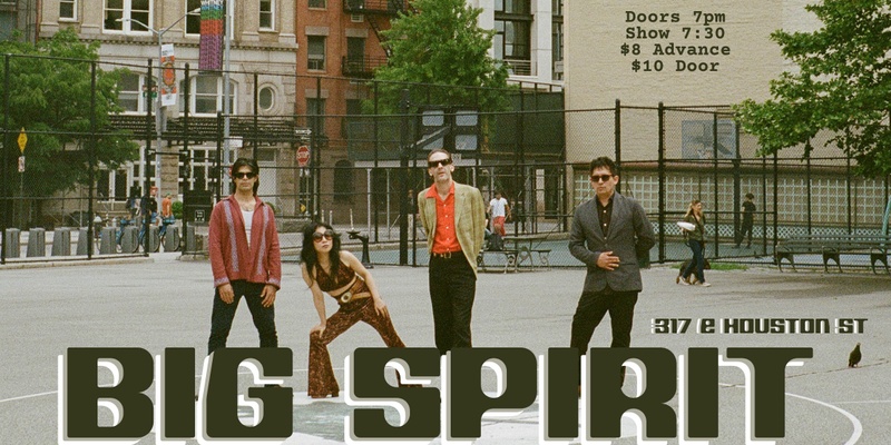 BIG SPIRIT RECORD RELEASE RESIDENCY Oct 21st  At The Parkside Lounge