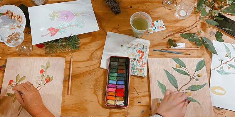 Botanical Watercolours Paint and Sip with Charlotte White
