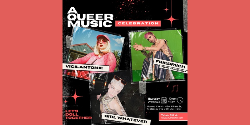 A Queer Music Celebration ft. FRIEDRIICH (Barcelona), VIGILANTONIE, GIRL WHATEVER