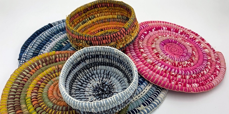 Recycled fabric mat or basket workshop