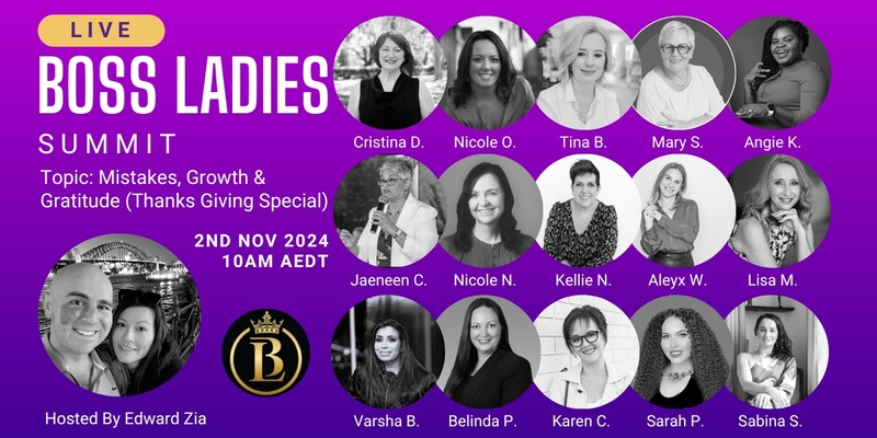 🌏🌍🌎 Live Stream 💻 BOSS Ladies Summit 👠