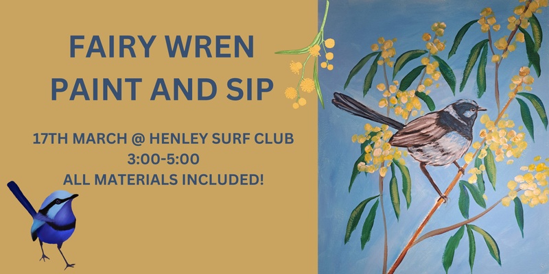 Fairy Wren Paint and Sip - Henley