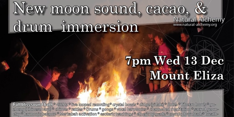 New Moon Sound Immersion. Cacao & Drum Circle _Mount Eliza