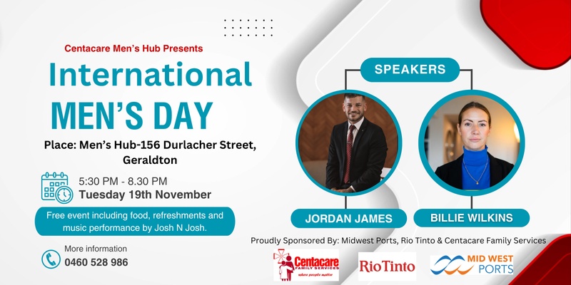 Centacare Men's Hub Presents International Men's Day