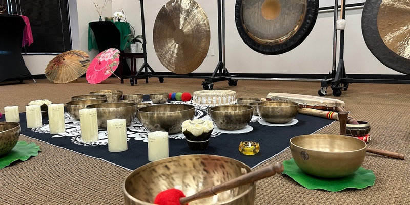 7 chakras and 12 meridian full moon singing bowls & Gongs--- Sound Spa