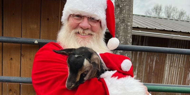 Goat Yoga with Santa