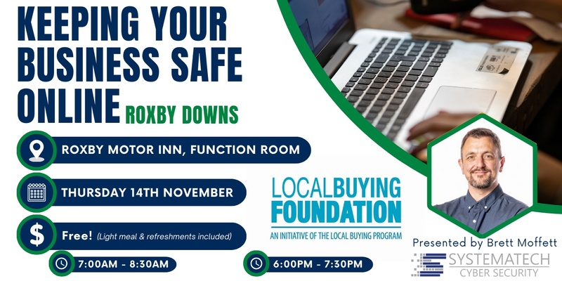 Keeping Your Business Safe Online Workshop - Roxby Downs Evening