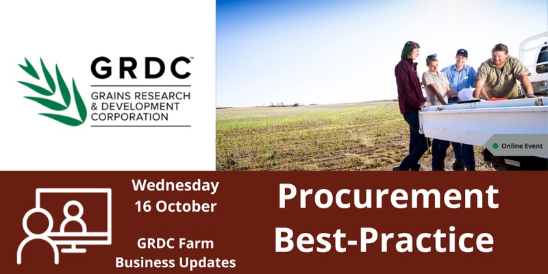 GRDC Farm Business Update, Online - Procurement Best-Practice