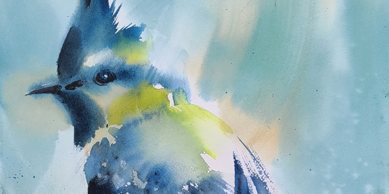 1-SESSION ADULT : WATERCOLOR PAINTING WORKSHOP : HOW TO PAINT A BIRD- Pay  What You Wish - The Art Studio NY