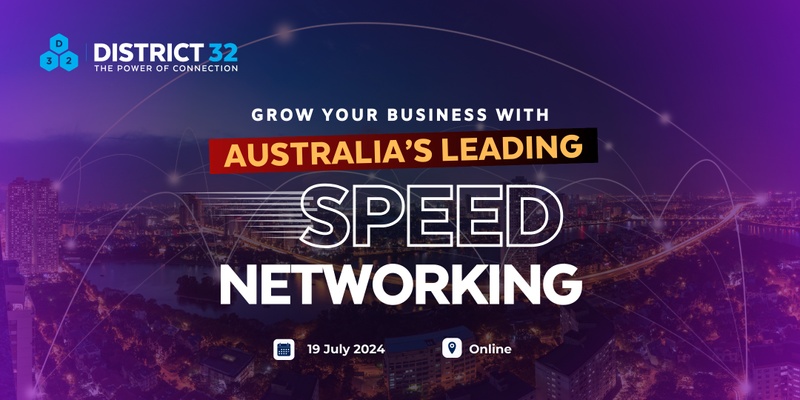 Australia’s Leading Speed Networking Event – Online – Fri 19 July