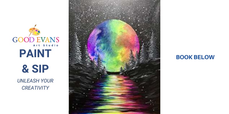 Paint and Sip Cherry Street Sports - Rainbow Moon