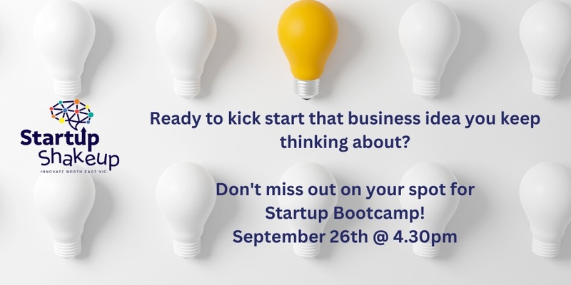Startup Shakeup September Bootcamp Online