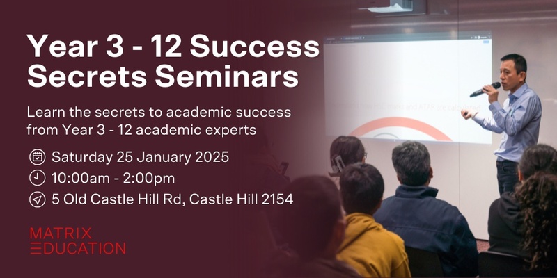 Year 3 - 12 Success Seminars