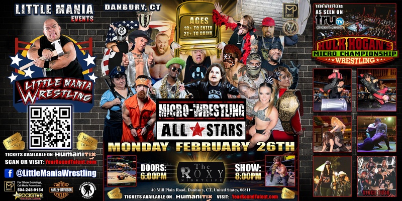 Danbury, CT - Micro-Wrestling All * Stars: Little Mania Rips Through the Ring!