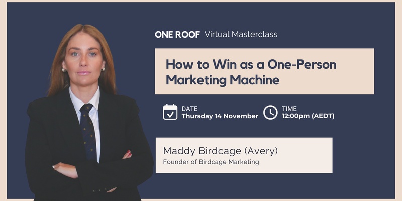 How to Win as a One-Person Marketing Machine