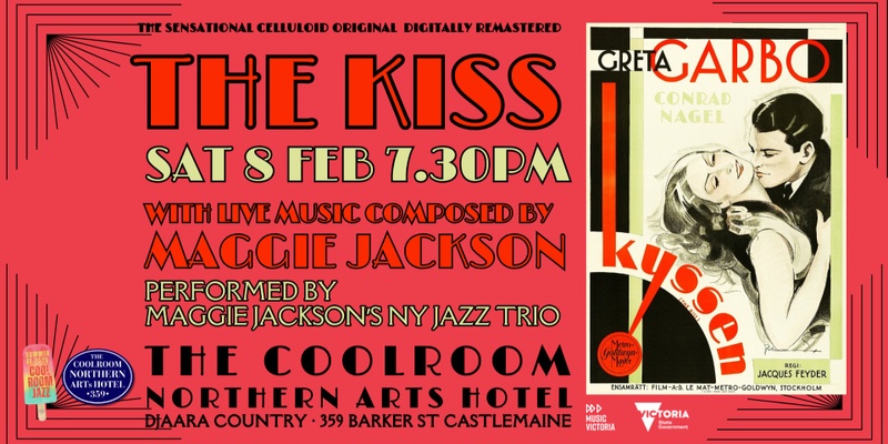 Greta Garbo's 'The Kiss' with original live music by Maggie Jacksons NYJazz Trio