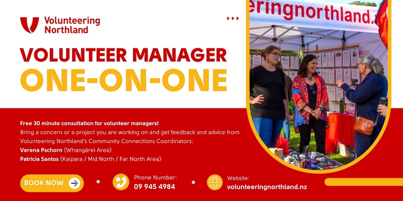 Volunteer Manager One-On-One Whangārei Area