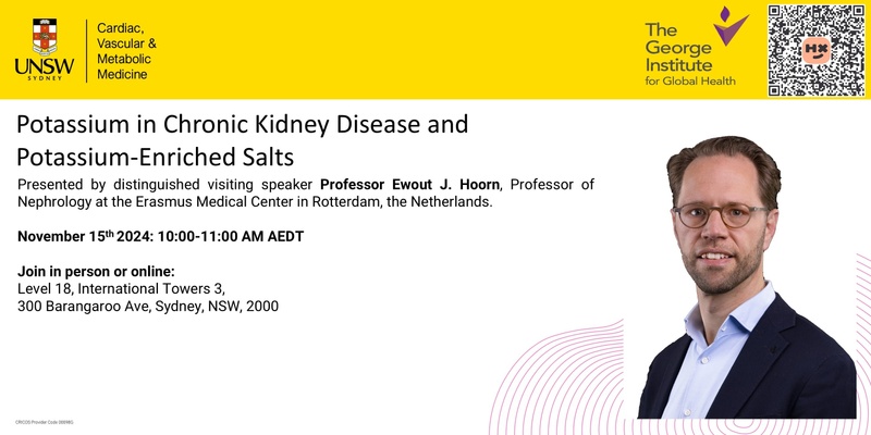 Potassium in Chronic Kidney Disease and Potassium-Enriched Salts - Presented by Professor Ewout J. Hoorn