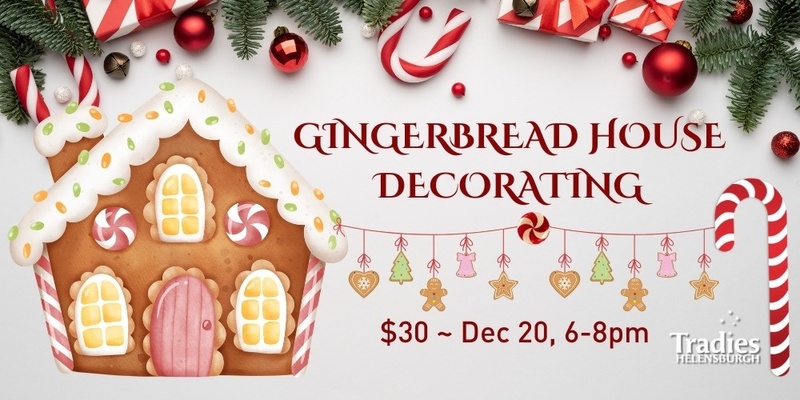 Gingerbread house decorating