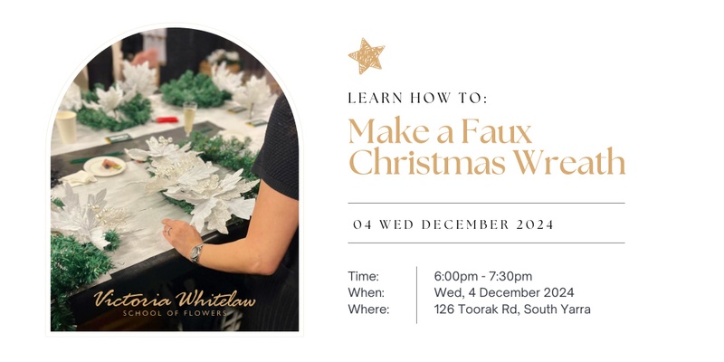 Faux Christmas Wreath Workshop