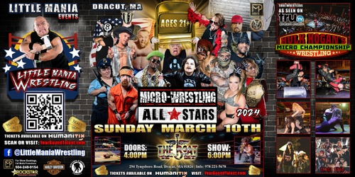 Dracut, MA - Micro-Wresting All * Stars: Little Mania Returns To The Ring!,  The Boat - Join Now