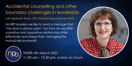 Accidental counselling and other boundary challenges in leadership ...