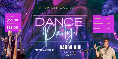 Sydney | DANCE PARTY - GANGA GIRI supported by Andy V | Sunday 7 July ...