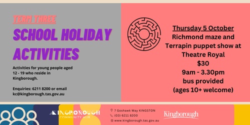 Term 3 school holidays - Richmond maze and Terrapin puppet show at ...